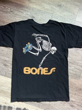 Bones Black skate tee